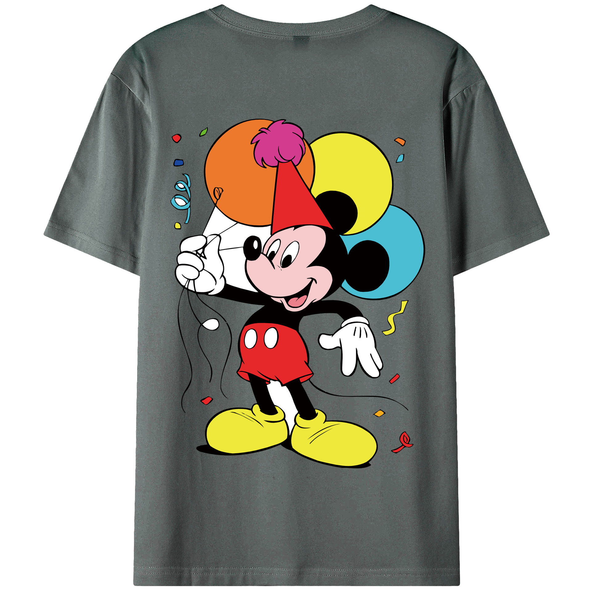 （画像用） ミッキーマウス Mickey Mouse 綿100％半袖Tシャツ（背面プリント）